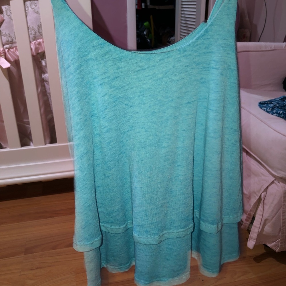 Blue loose tank